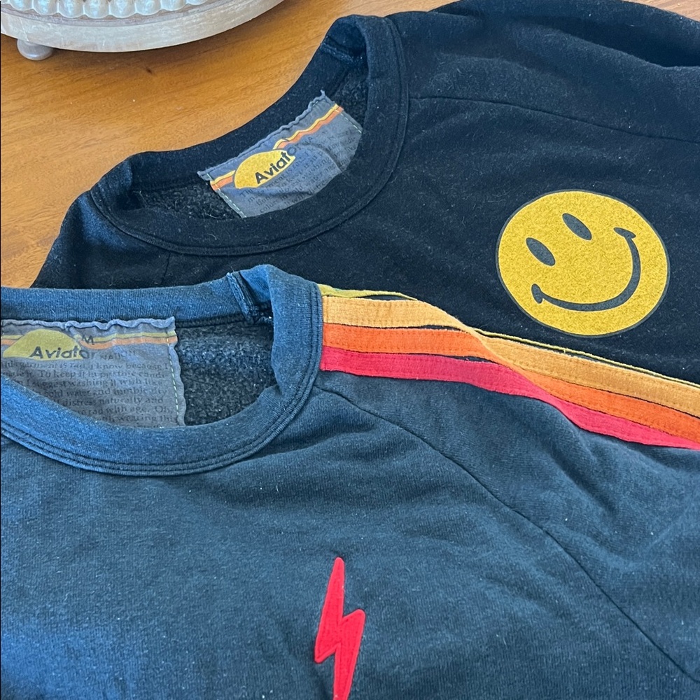 2 Aviator Nation sweatshirts